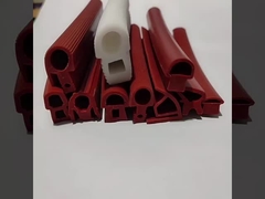 Extrusão de silicone translúcido vermelho, perfil de silicone para vedação