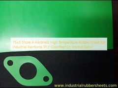 75±5 Shore A Hardness High Temperature Rubber Sheet for Industrial Reinforcement 1PLY Fibra de vidro ou tecido de aramida