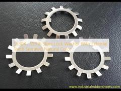 Arruela de pressão de aço SS304, SS316 com dentes externos serrilhados, cor natural