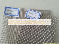 Malha de arame de aço inoxidável SS316 SS304 / Malha de arame de metal resistente a ácidos 30m de comprimento