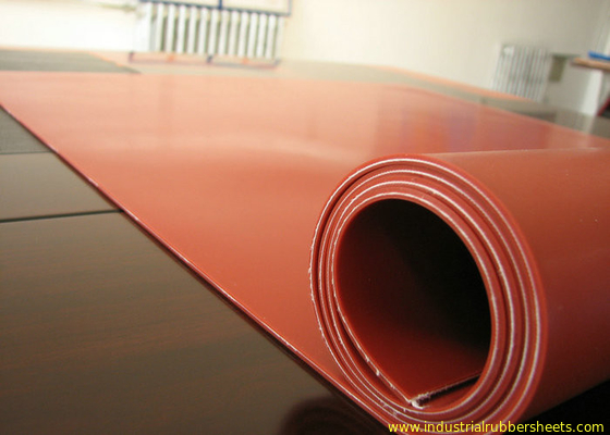Escuro - folha resistente ao calor vermelha Rolls da borracha de silicone reforçado para introduzir a tela 1PLY