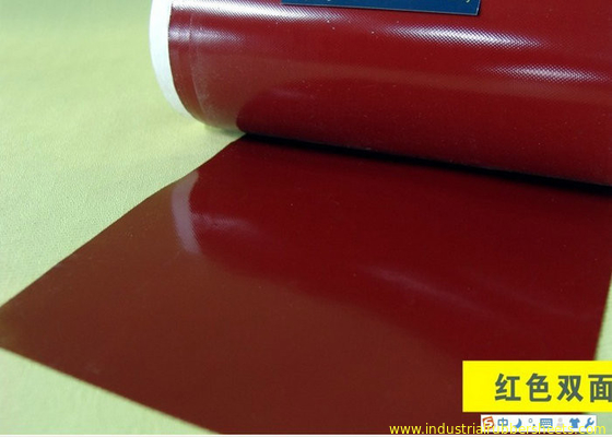 Escuro - folha resistente ao calor vermelha Rolls da borracha de silicone reforçado para introduzir a tela 1PLY