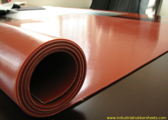 Dark Red Heat Resistant Silicone Rubber Sheet 1PLY 0.5-6.0mm Thick