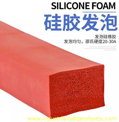 Faixa de esponja de silicone, perfil de esponja de silicone extrudido por material de esponja de silicone de célula fechada