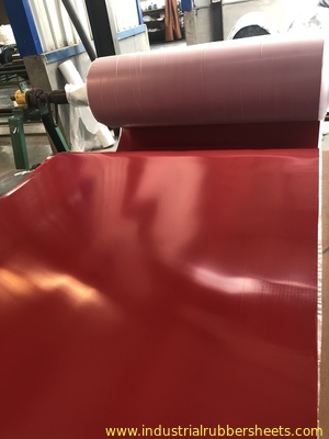 Cor vermelha da folha de borracha industrial da tela alise/impressão com categoria superior