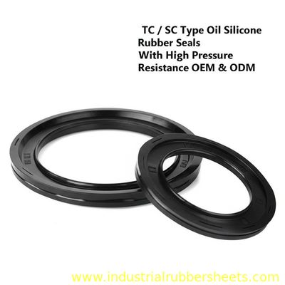 TC/SC Type Oil Silicone Rubber Seals with 30Mpa Work Press -30 to +200°C Working Temp and 70-90 Shore A Hardness