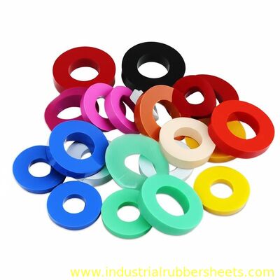 Industrial Grade Silicone Rubber Washers with 20-80 Shore A Hardness Food Grade and Customizable Color