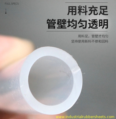 Mangueira translúcida do silicone do produto comestível, tubo do silicone, tubulação do silicone