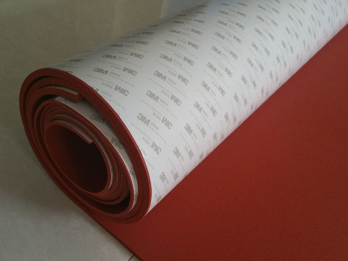 Folha resistente da esponja da folha/silicone da espuma do silicone do envelhecimento vermelho com esparadrapo de 3m