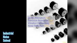 Suportes antichoque de borracha reduzem o ruído industrial