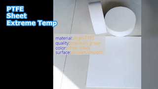 Folha de PTFE 20-30Mpa branco preto de alta temperatura