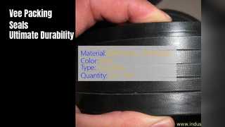 Vedações hidráulicas de embalagem em V NBR FKM PTFE