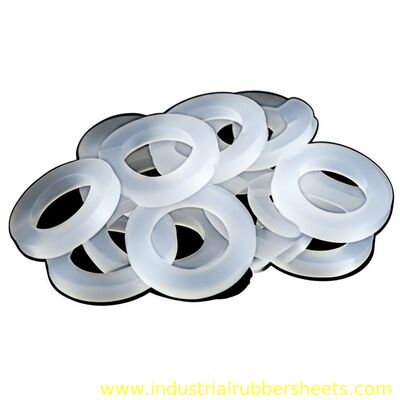 Small Food Grade Silicone Washers with 7.5-12Mpa Tensile Strength Made from 100% Virgin Silicone Rubber