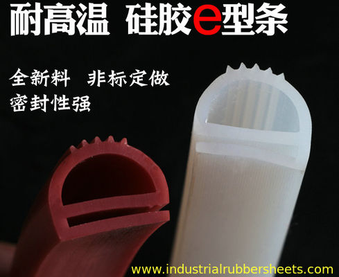Perfil e Extrusão de Silicone Transparente Vermelho de Grau Alimentício com Resistência UV Curada a Platina para Vedação Industrial