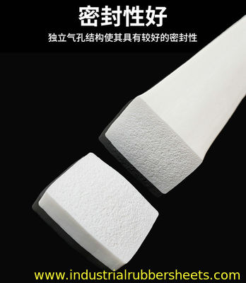 Dimensões personalizáveis Close Cell Silicone Sponge Strip FDA Certificado para selo de porta