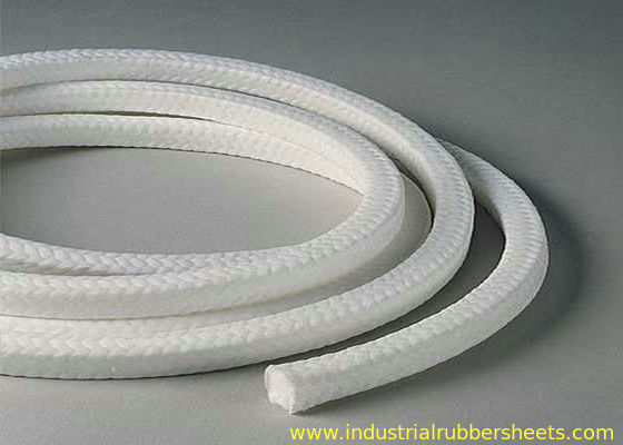 Embalagem trançada do PTFE da estrutura branca, embalagem de PTFE com óleo ou sem óleo