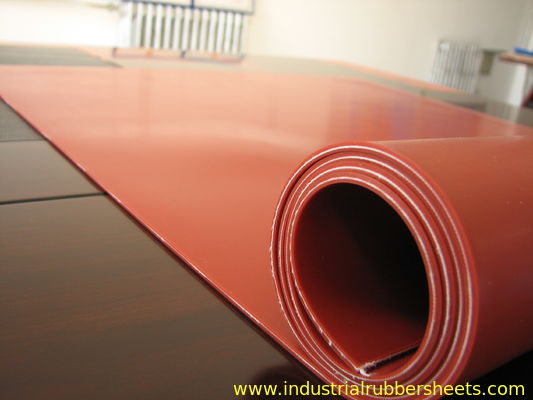 Chapa de borracha de silicone vermelha de 3 mm de alta temperatura com excelente resistência a óleo