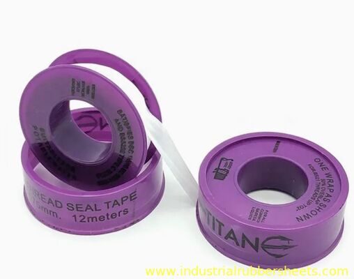 Faixa de vedação de juntas de PTFE branca, com resistência à tração de 8 MPa, adequada para aplicações de vedação mecânica