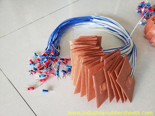 Red Close Cell Silicone Heater Pad 220-240V 350W para aquecimento uniforme até 220°C