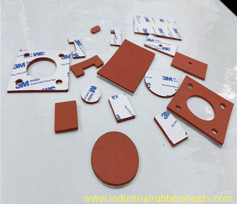 10-40 Shore Uma junta de espuma de silicone de tamanho personalizado de 200 psi com fita adesiva de apoio
